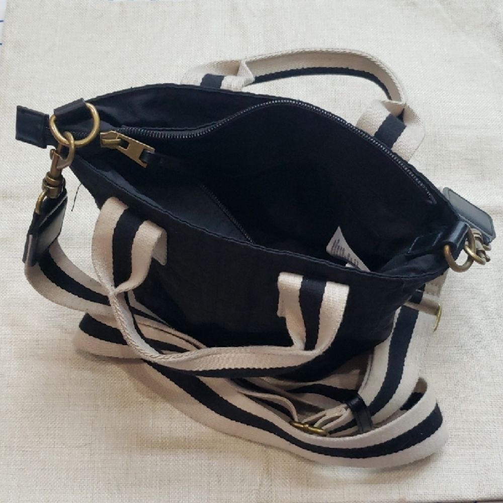 Universal Thread Purse Black Tan Women's Mini Crossbody Tote Bag Purse 6x6x4